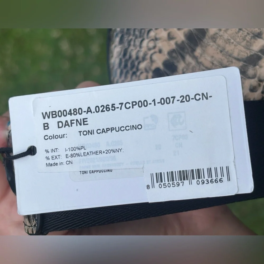 Furla Snakeskin Crossbody with Coin Pouch - Modern Luxe Statement NWT - Picture 5 of 15